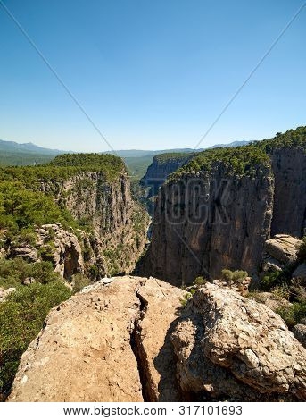 Tazi Canyon In Antalya On Sunny Day