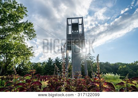 Washington, Dc - August 7, 2019: Netherlands Carillon, A 127-foot Tall Steel Tower In Arlington Ridg