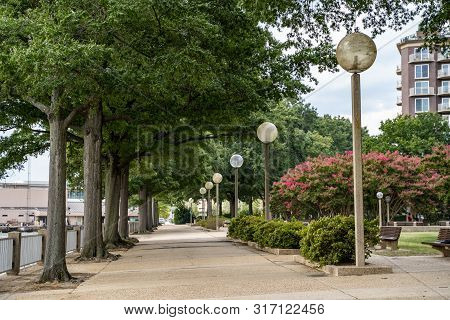 Tree Lined Path Along The Anacostia Riverwalk In Southwest Dc