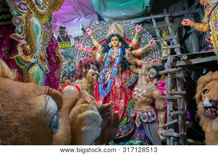 Clay Idol Of Goddess Durga