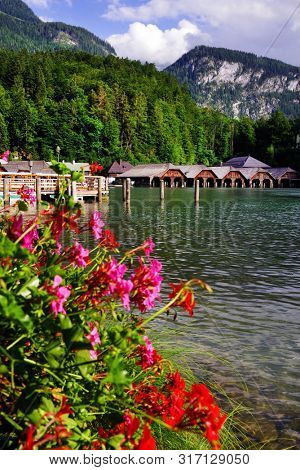 Konigssee Alpine lake, Berchtesgadener Land, Bavaria, Germany
