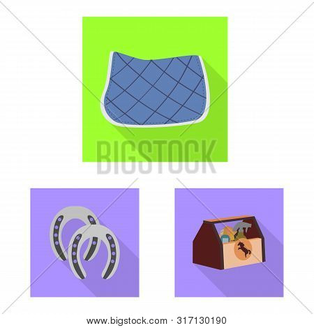 Isolated Object Of Track And Racing Symbol. Set Of Track And Riding Stock Vector Illustration.