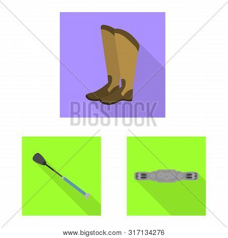 Vector Illustration Of Track And Racing Symbol. Set Of Track And Riding Stock Vector Illustration.