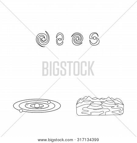 Vector Design Of Space And Galaxy Icon. Set Of Space And Travels Vector Icon For Stock.