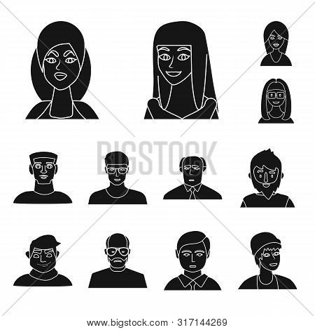 Vector Design Of Avatar And Profession Icon. Collection Of Avatar And People Vector Icon For Stock.