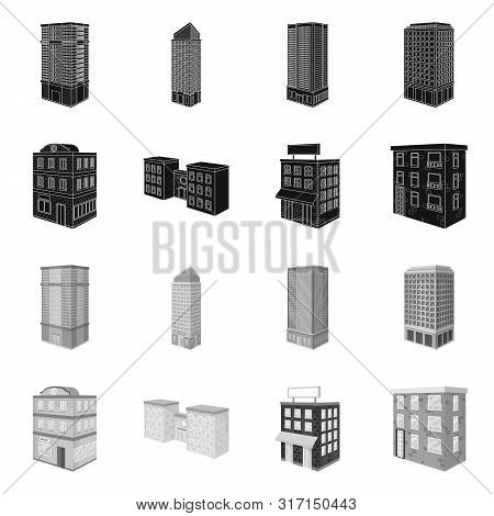 Vector Illustration Of Construction And Building Symbol. Set Of Construction And Estate Vector Icon 