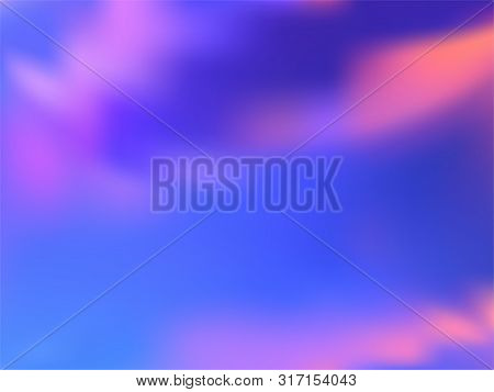 Blurred Hologram Texture Gradient Wallpaper. Glamorous Neon Party Graphics Background. Polar Lights 