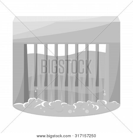 Isolated Object Of Station And Water Icon. Collection Of Station And Hydroelectric Vector Icon For S
