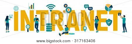 Intranet. Global Network Connection Technology. Intranet Business Corporate Communication Document M