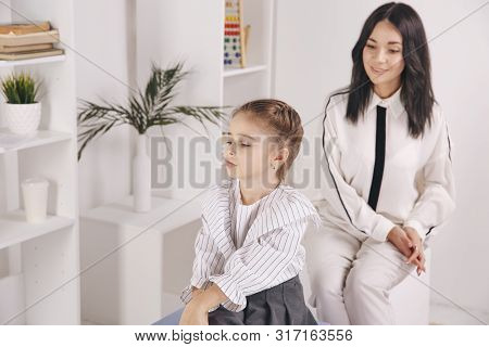 Children Psyhology Concept. Session Of Psychologist Treatment.