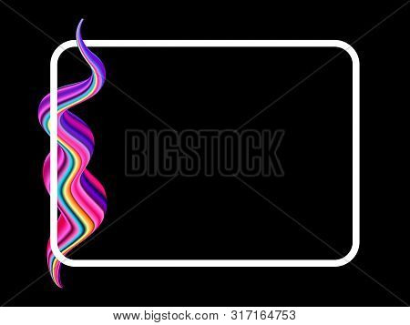 Liquid Purple On A Black Background. Vector Illustration