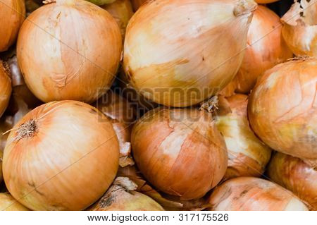 Onions For Sale At Food Department Inside Hypermarket