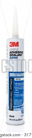 Winneconne, Wi - 8 August 2019 : A Package Of  3m Marine Adhesive Sealant 5200 Caulk On An Isolated 