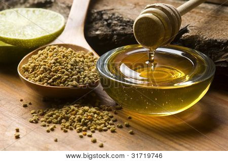 Frisk honning og Bee Pollen