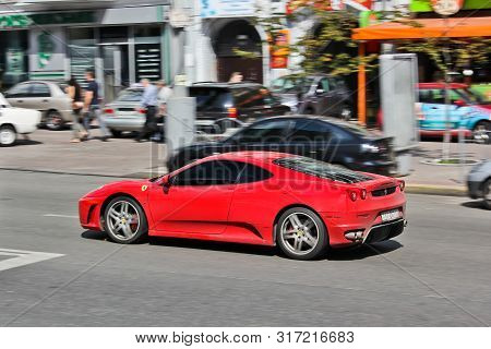 Kiev, Ukraine - 2012 October 13. Ferrari F430 In The Street