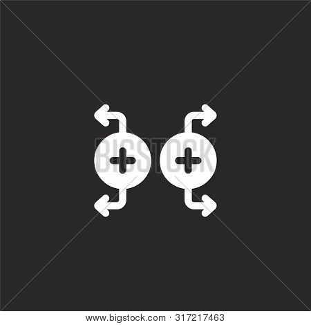 Magnet Icon. Magnet Icon Vector Flat Illustration For Graphic And Web Design Isolated On Black Backg
