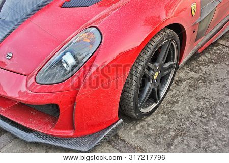 Kiev, Ukraine; April 11, 2016. Ferrari 599 Gtb Fiorano Stallone Mansory In The City