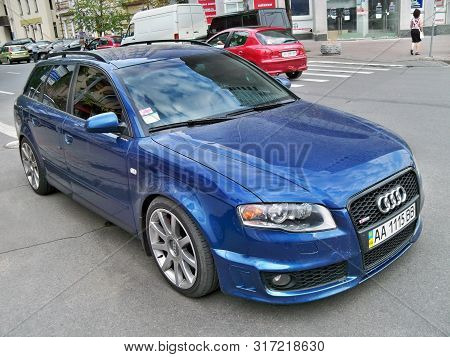 August 25, 2010. Ukraine - Kiev. Audi Rs4 Avant In The City