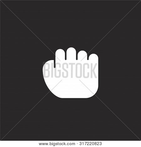 Hold Icon. Hold Icon Vector Flat Illustration For Graphic And Web Design Isolated On Black Backgroun