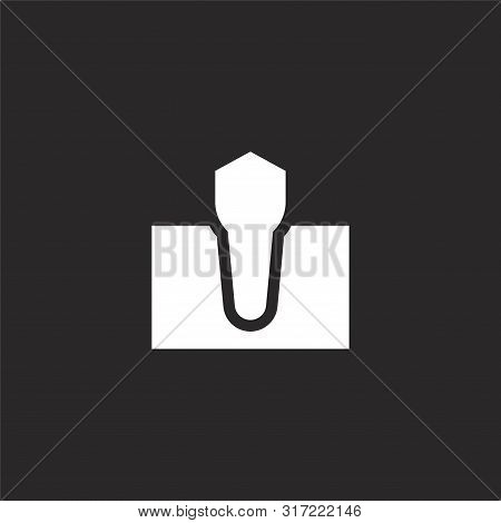 Canine Icon. Canine Icon Vector Flat Illustration For Graphic And Web Design Isolated On Black Backg