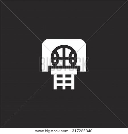 Basketball Icon. Basketball Icon Vector Flat Illustration For Graphic And Web Design Isolated On Bla