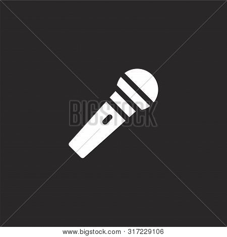 Audio Icon. Audio Icon Vector Flat Illustration For Graphic And Web Design Isolated On Black Backgro