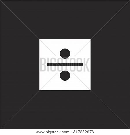 Divide Icon. Divide Icon Vector Flat Illustration For Graphic And Web Design Isolated On Black Backg