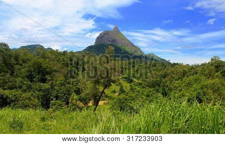 Picturesque Serelo Hill With Surrounding Forest Landscapes. Lahat, Indonesia.