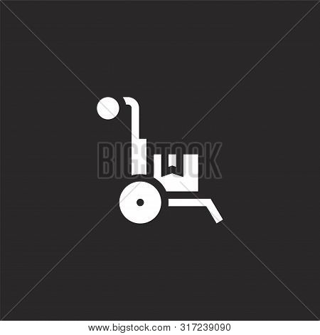 Loading Icon. Loading Icon Vector Flat Illustration For Graphic And Web Design Isolated On Black Bac
