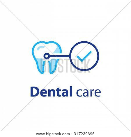 Dental Care, Prevention Check Up, Hygiene And Treatment, Stomatology Services, Vector Icon Set