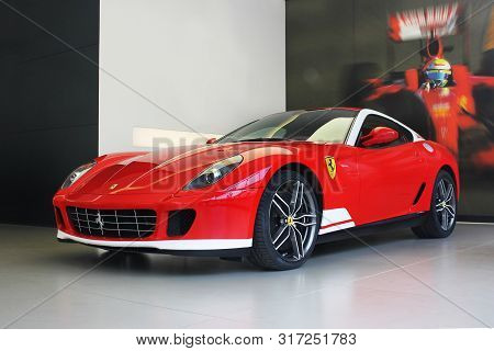 Kiev, Ukraine, July 13, 2015. Ferrari 599 Alonso Edition 60f1 In The City