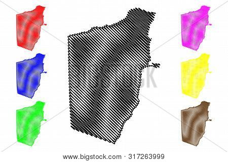 Bari Region (federal Republic Of Somalia, Horn Of Africa) Map Vector Illustration, Scribble Sketch B