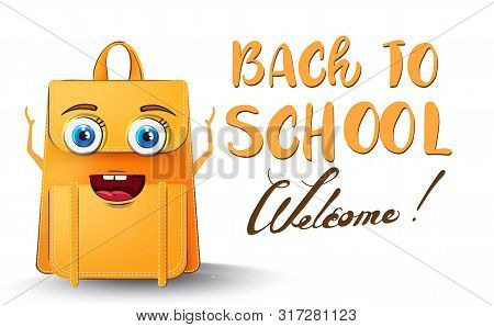 Backpack Cartoon Character Back To School Funny Concepts