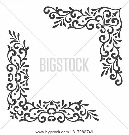 two black vintage vector photo free trial bigstock elegant black and white border design