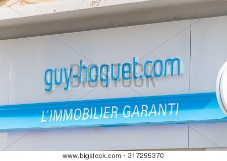 Orange, France - June 4, 2019: Logo And Sign Of Guy-hoquet.com Logo Of French Real Estate Broker.
