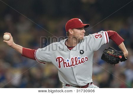 LOS ANGELES - augusztus 8-án: Philadelphia Phillies P Roy Halladay #34 helyek, során a MLB játék augusztus 8-2