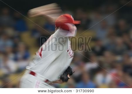 LOS ANGELES - augusztus 8-án: Philadelphia Phillies P Roy Halladay #34 helyek, során a MLB játék augusztus 8-2