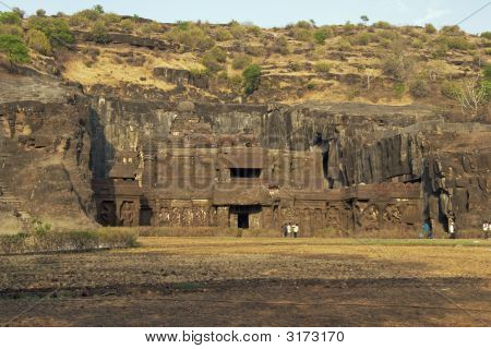 Gamle hinduistiske tempel på Ellora