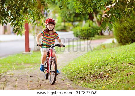 Kids On Bike. Child On Bicycle. Kid Cycling.