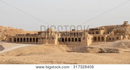 A Building Near Hatshepsut Temple In Luxor, Egypt
