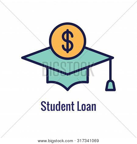 Student Education Icon - Imagery Depicting The Education Process And Payment