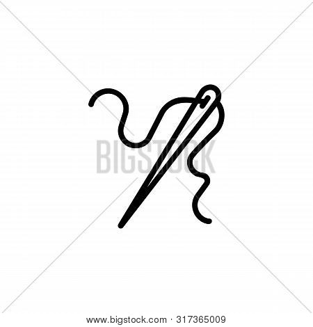Needle Vector Line Icon. Craft, Handmade, Thread. Sewing Concept. Vector Illustration Can Be Used Fo