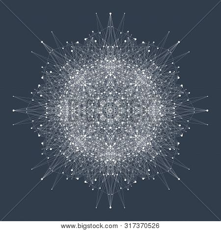 Quantum Computing Technology Concept. Deep Learning Artificial Intelligence. Big Data Algorithms Vis