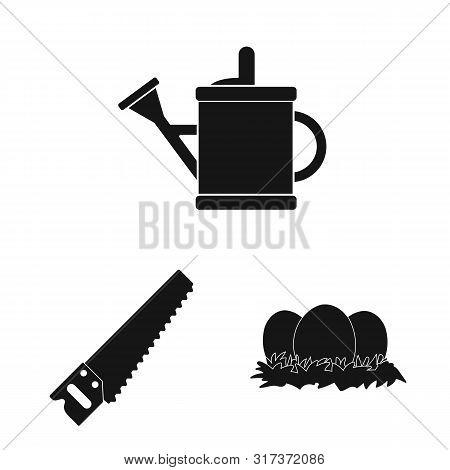 Vector Illustration Of Farm And Agriculture Icon. Set Of Farm And Plant Stock Vector Illustration.