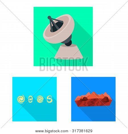Vector Design Of Science And Cosmic Symbol. Set Of Science And Technology Vector Icon For Stock.