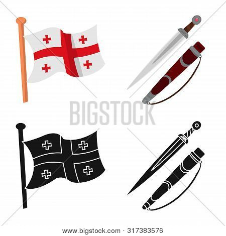 Isolated Object Of Culture And Sightseeing Symbol. Set Of Culture And Originality Stock Vector Illus