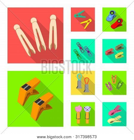 Vector Design Of Retro And Pins Icon. Set Of Retro And Equipment Stock Vector Illustration.