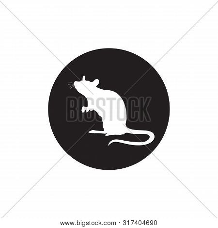 Standing Rat Silhouette. Rat Icon. Vector Sign