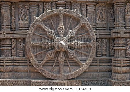 Konark kolo na starověké hinduistický chrám
