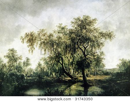 ZSRR – ok. 1977: Pocztówka wydrukowano w losowaniu pokazuje USSR przez Patrick Nasmyth (1787-1831) 